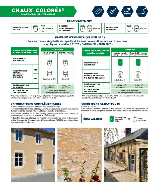 CHAUX COLORÉE® CHAUX de SAINTASTIER®