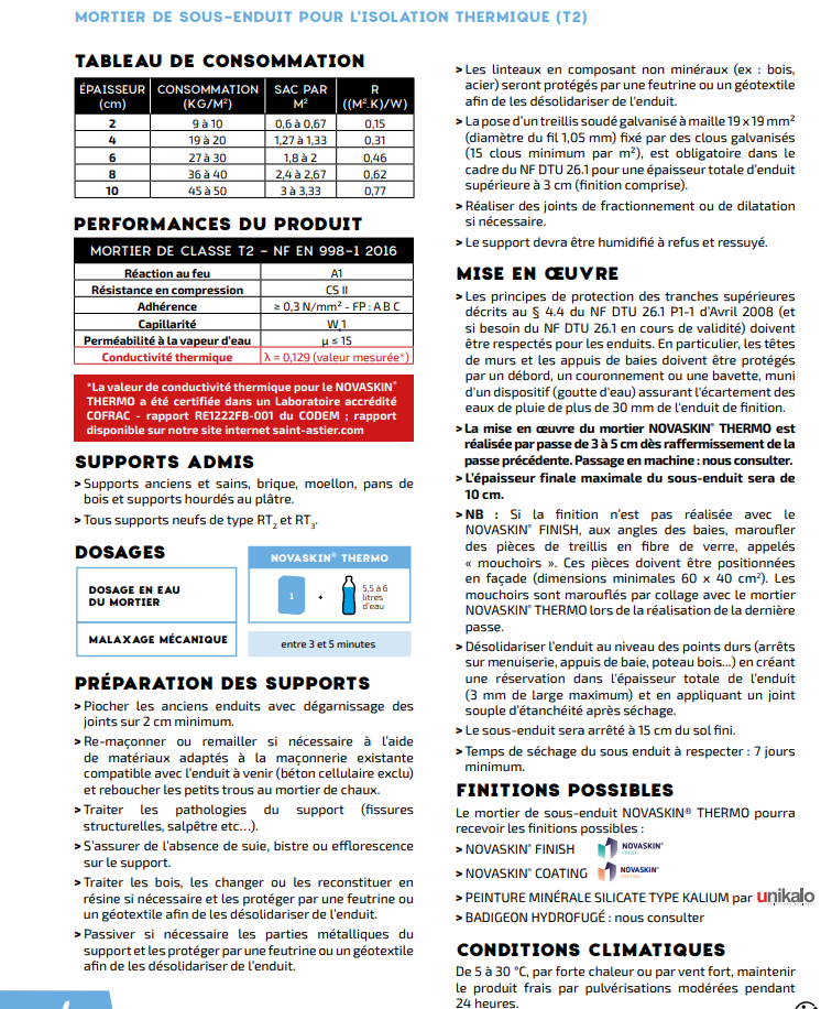 dosage NOVASKIN THERMO